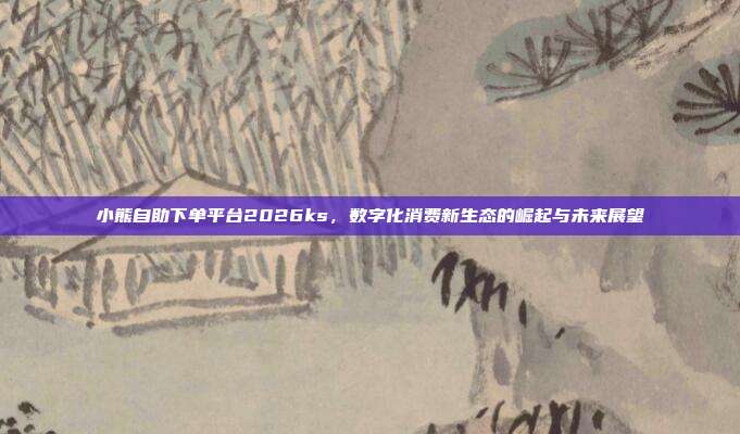 小熊自助下单平台2026ks,数字化消费新生态的崛起与未来展望