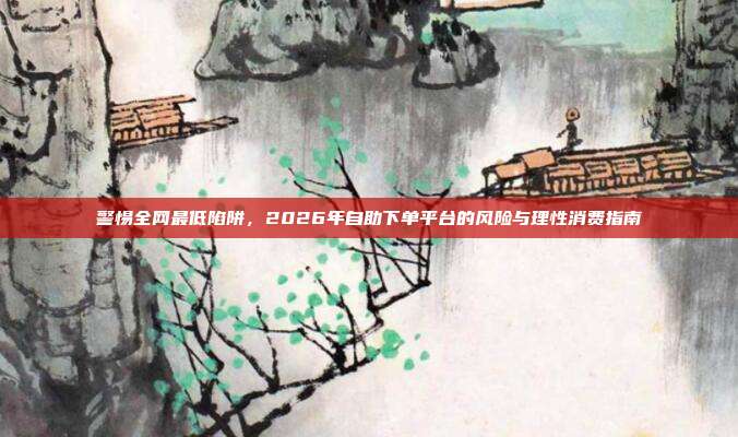 警惕全网最低陷阱，2026年自助下单平台的风险与理性消费指南