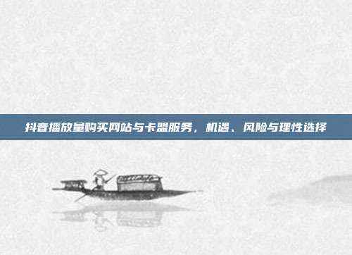 抖音播放量购买网站与卡盟服务,机遇、风险与理性选择