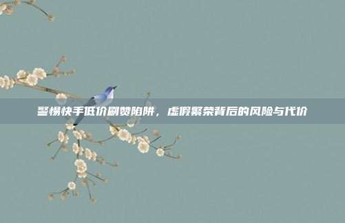 警惕快手低价刷赞陷阱，虚假繁荣背后的风险与代价