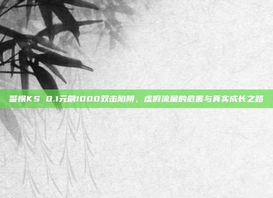 警惕KS 0.1元刷1000双击陷阱，虚假流量的危害与真实成长之路
