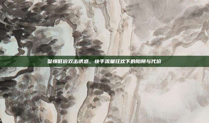 警惕低价双击诱惑,快手流量狂欢下的陷阱与代价