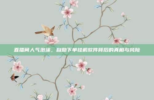 直播间人气泡沫,自助下单挂机软件背后的真相与风险