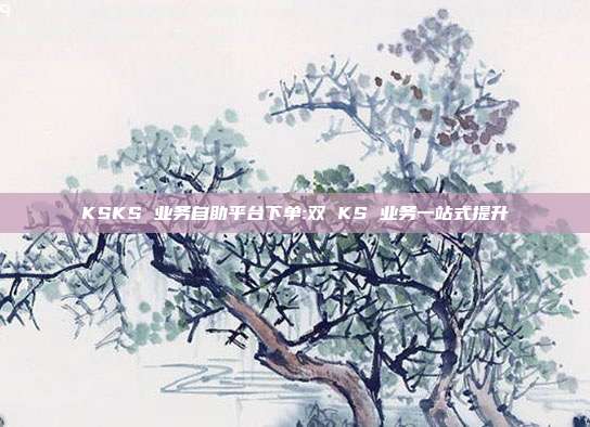 KSKS 业务自助平台下单:双 KS 业务一站式提升