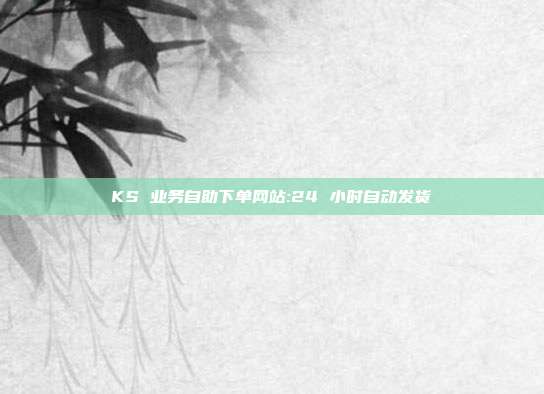KS 业务自助下单网站:24 小时自动发货