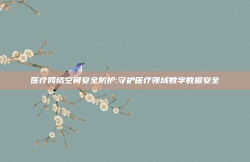 医疗网络空间安全防护:守护医疗领域数字数据安全