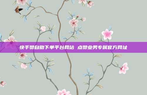 快手赞自助下单平台网站 点赞业务专属官方网址