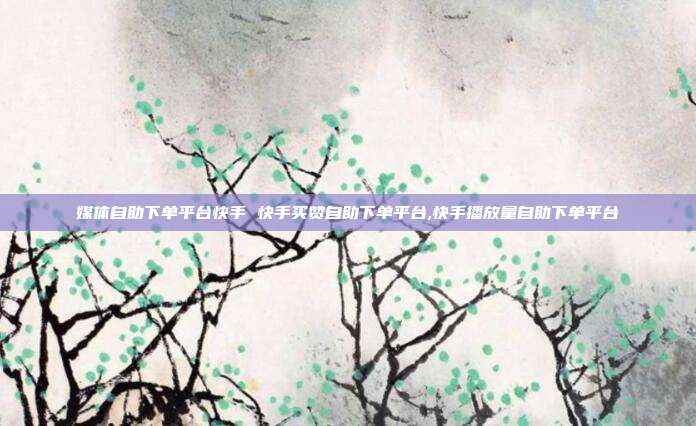 媒体自助下单平台快手 快手买赞自助下单平台,快手播放量自助下单平台