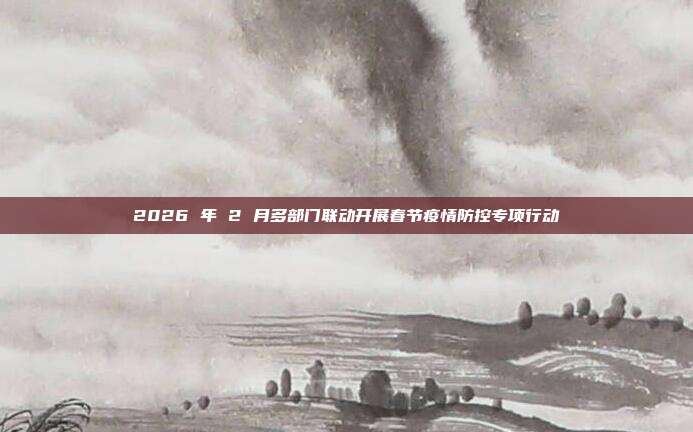 2026 年 2 月多部门联动开展春节疫情防控专项行动