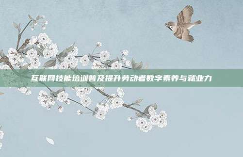 互联网技能培训普及提升劳动者数字素养与就业力