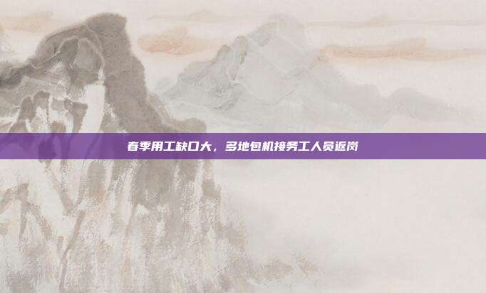 春季用工缺口大,多地包机接务工人员返岗
