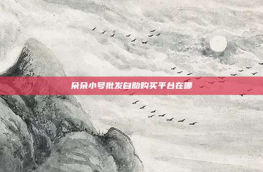 朵朵小号批发自助购买平台在哪