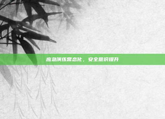 应急演练常态化，安全意识提升