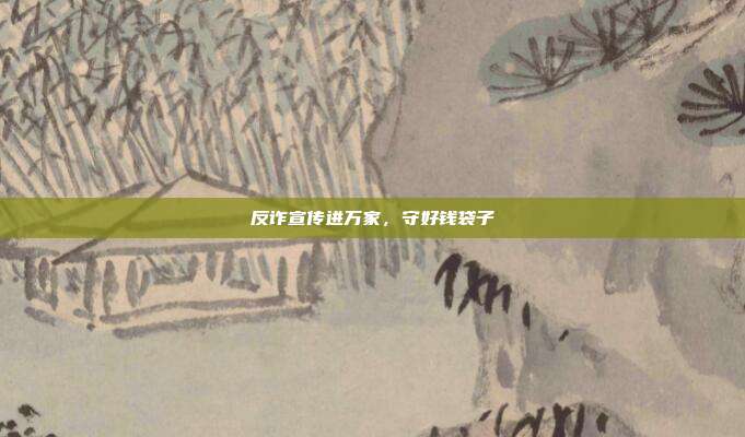 反诈宣传进万家，守好钱袋子