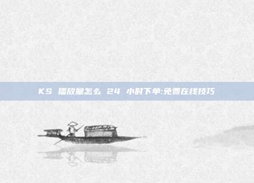 KS 播放量怎么 24 小时下单:免费在线技巧