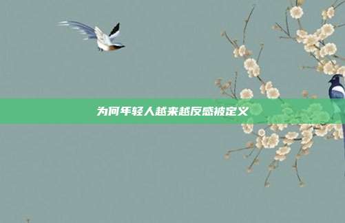 为何年轻人越来越反感被定义