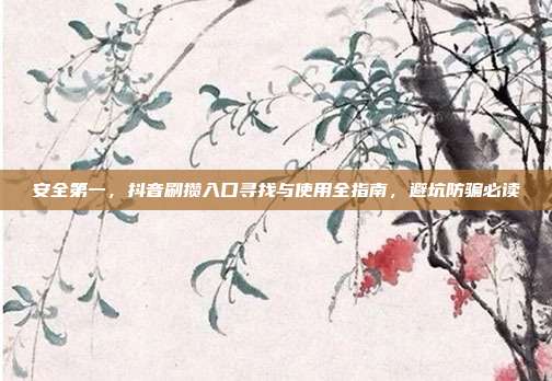安全第一,抖音刷攒入口寻找与使用全指南,避坑防骗必读
