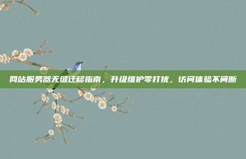 网站服务器无缝迁移指南，升级维护零打扰，访问体验不间断