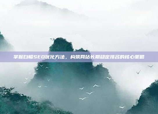 掌握白帽SEO优化方法,构筑网站长期稳定排名的核心策略