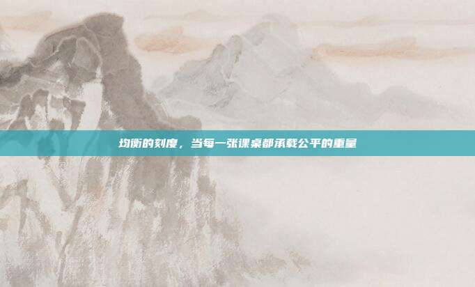 均衡的刻度,当每一张课桌都承载公平的重量