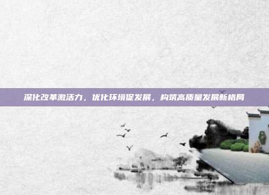 深化改革激活力,优化环境促发展,构筑高质量发展新格局