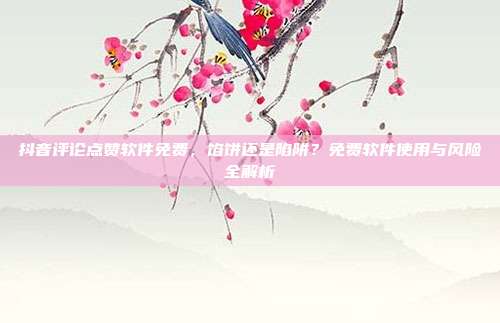 抖音评论点赞软件免费,馅饼还是陷阱?免费软件使用与风险全解析