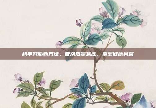 科学减脂新方法,告别热量焦虑,重塑健康身材