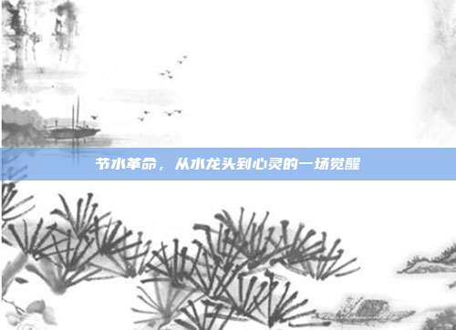 节水革命，从水龙头到心灵的一场觉醒