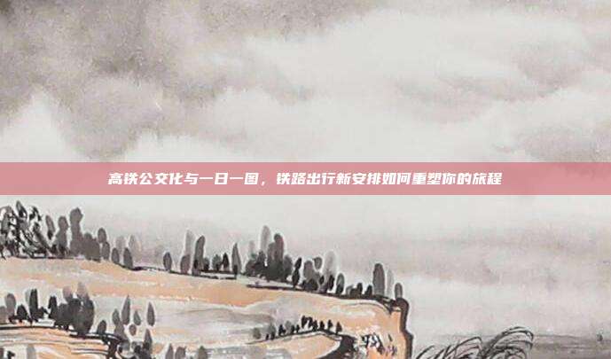 高铁公交化与一日一图,铁路出行新安排如何重塑你的旅程
