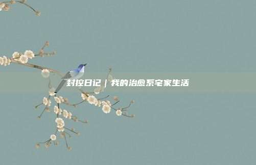 封控日记|我的治愈系宅家生活