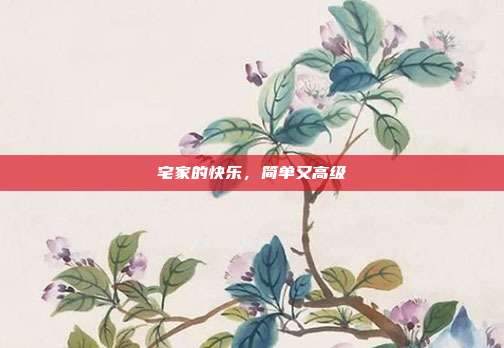 宅家的快乐,简单又高级