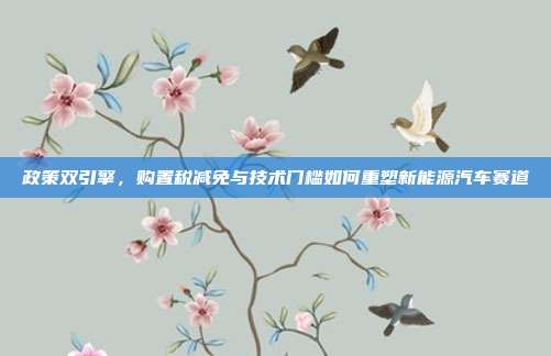 政策双引擎,购置税减免与技术门槛如何重塑新能源汽车赛道
