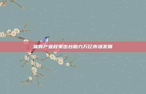 体育产业政策出台助力万亿市场发展