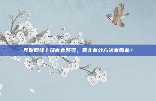 互联网线上获客套路多,真实有效方法有哪些?