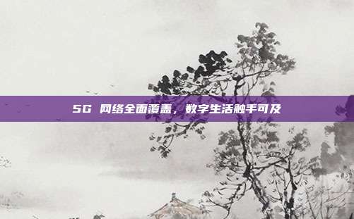 5G 网络全面覆盖，数字生活触手可及