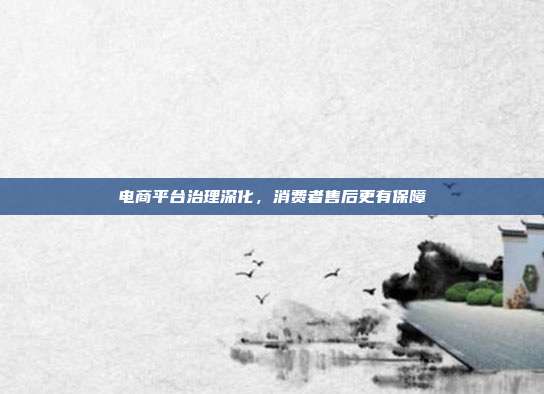 电商平台治理深化,消费者售后更有保障