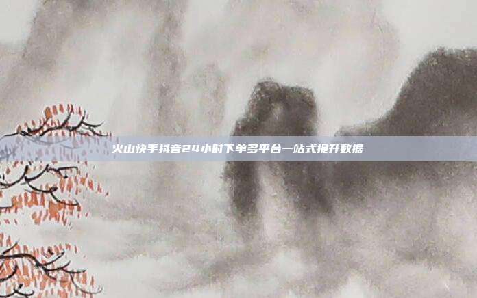 火山快手抖音24小时下单多平台一站式提升数据