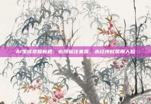 AI生成视频新规:必须标注来源,未经授权禁用人脸