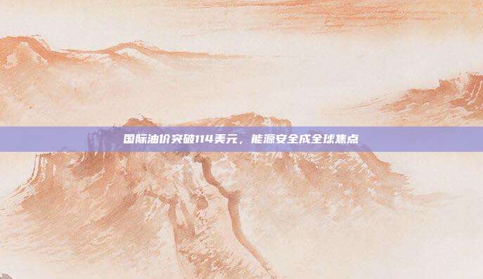 国际油价突破114美元,能源安全成全球焦点