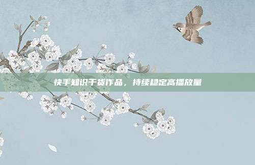 快手知识干货作品，持续稳定高播放量