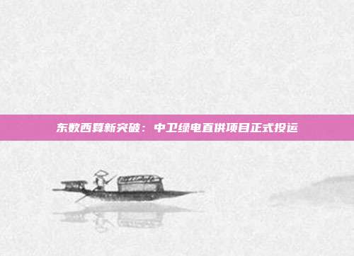 东数西算新突破:中卫绿电直供项目正式投运