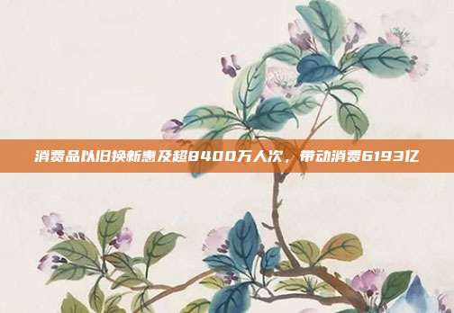 消费品以旧换新惠及超8400万人次,带动消费6193亿