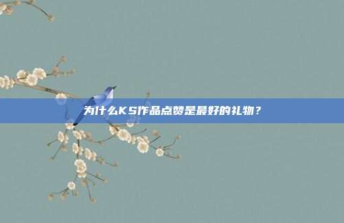 为什么KS作品点赞是最好的礼物？
