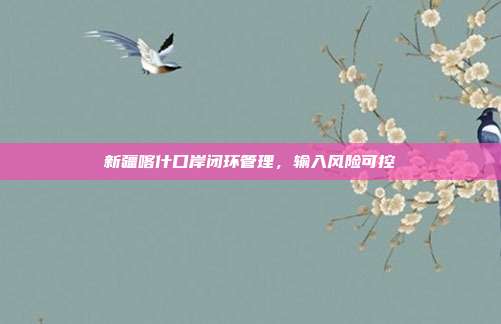新疆喀什口岸闭环管理,输入风险可控