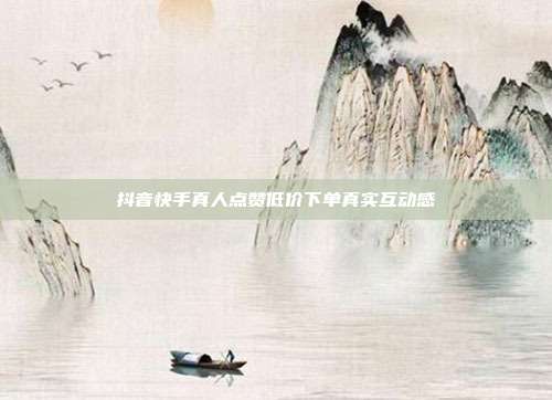 抖音快手真人点赞低价下单真实互动感