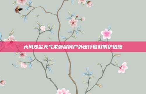 大风沙尘天气来袭居民户外出行做好防护措施