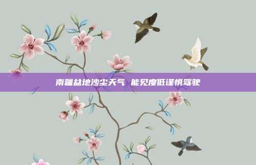 南疆盆地沙尘天气 能见度低谨慎驾驶