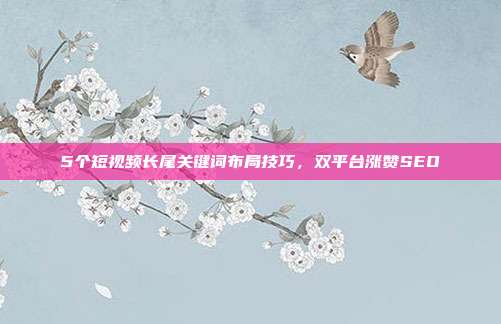 5个短视频长尾关键词布局技巧,双平台涨赞SEO