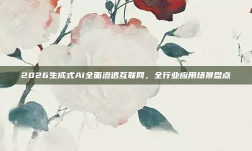 2026生成式AI全面渗透互联网,全行业应用场景盘点
