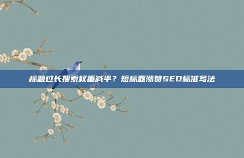 标题过长搜索权重减半?短标题涨赞SEO标准写法